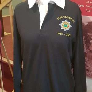 Black Rugby Shirt with Regimental Badge