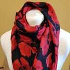 Ladies Pashmina Style Poppy Scarf