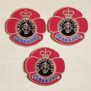 Veteran Poppy Iron-On Patch